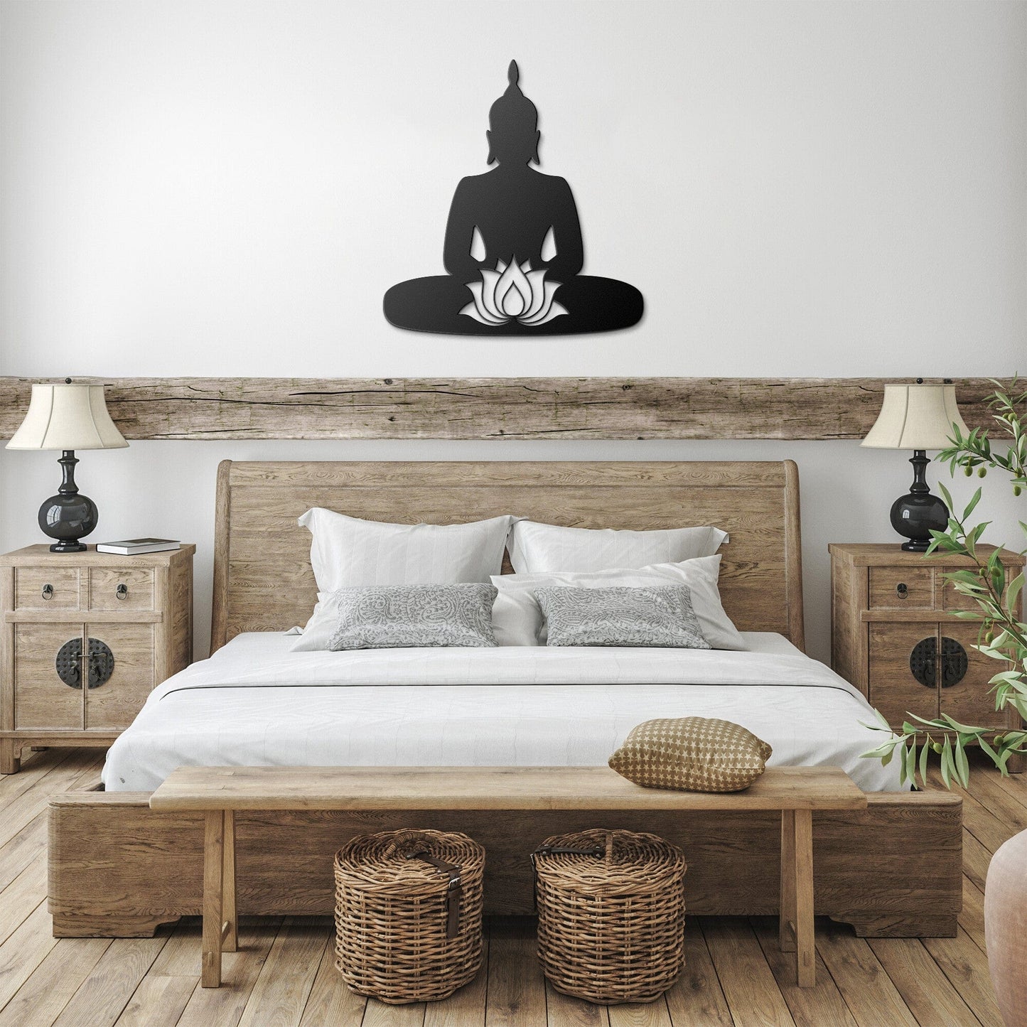 Buddha- Lotus Zen Decorative Metal Wall Art