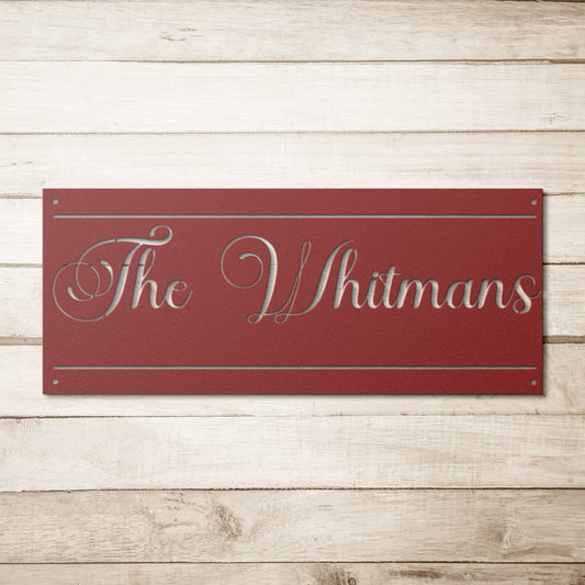 Custom Personalized Name Metal Sign