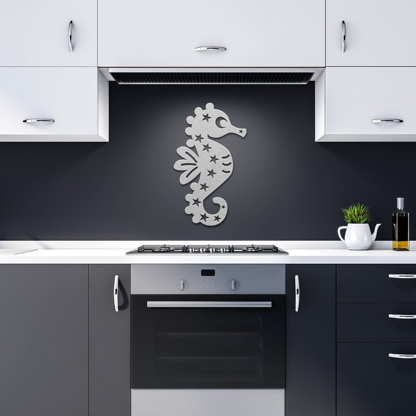 Cute Seahorse Nursery Decorative Metal Wall Art