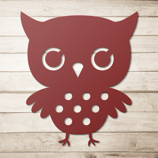 Cute owl nursery decorative metal wall art