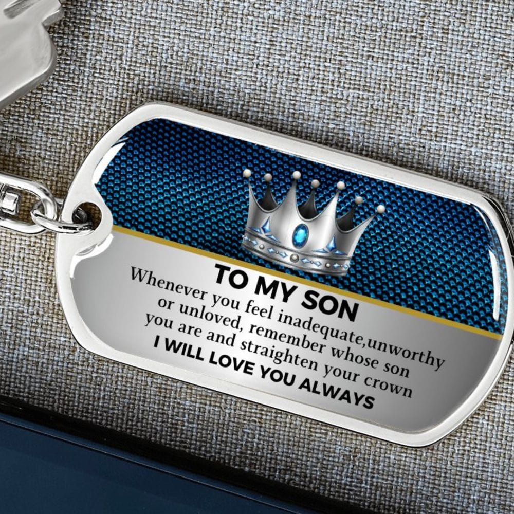 To my Son Keychain