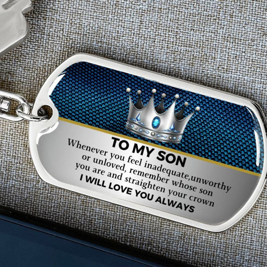 To my Son Keychain