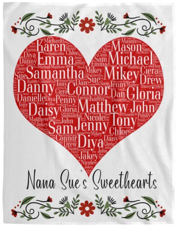 Personalized Grandparent from Grandkids Blanket