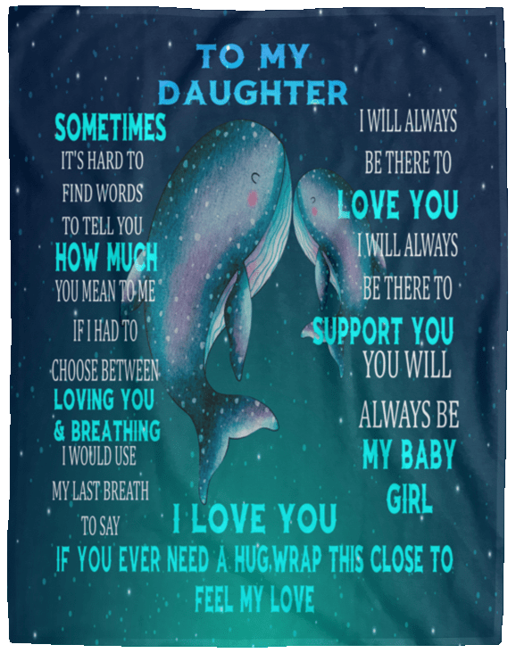 Whale Ocean Themed Daughter Blanket