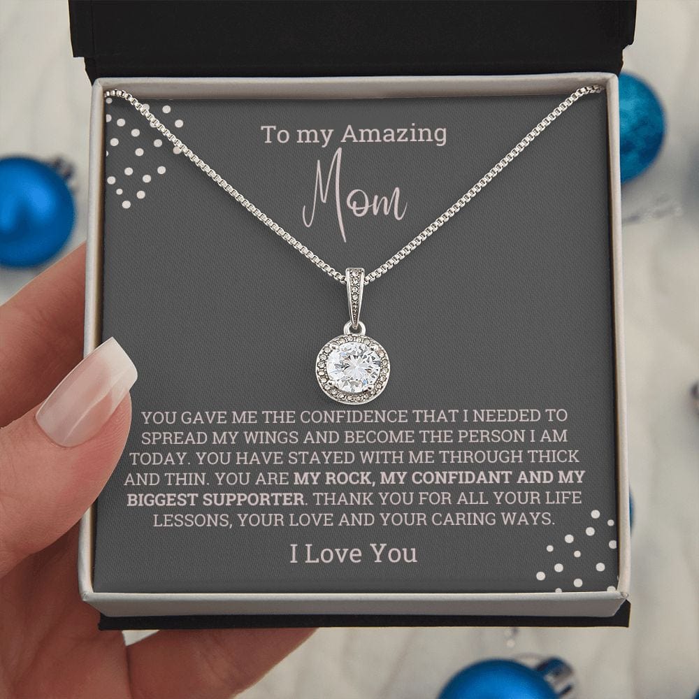 Amazing Mom Gift from Son/Daughter Necklace, Mother's day Meaningful unique gift, Birthday, Best Mom ever jewelry present, Gift from child