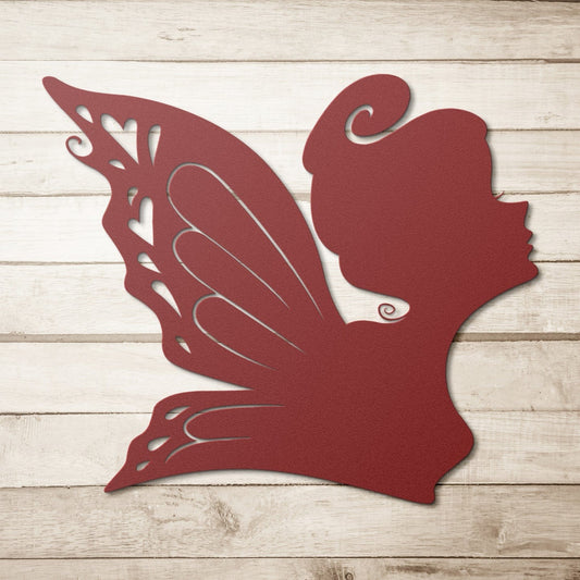 Fairy Bust Metal Wall Art