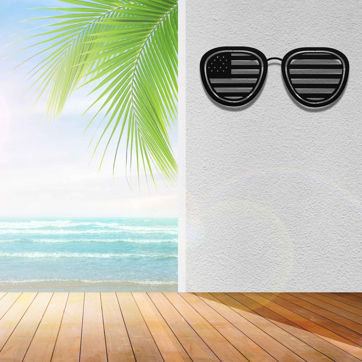 American Flag Sunglasses Patriotic metal wall art