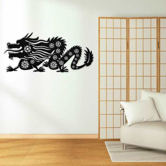 Chinese Dragon Metal wall or garden Art
