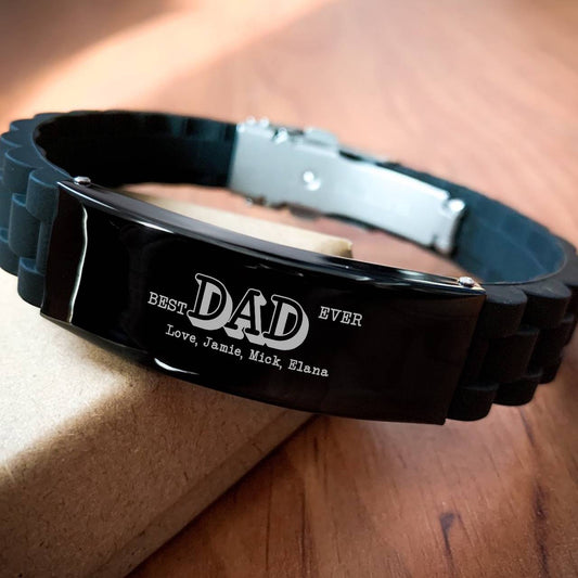 Best Dad Ever Personalized Bracelet from Kids
