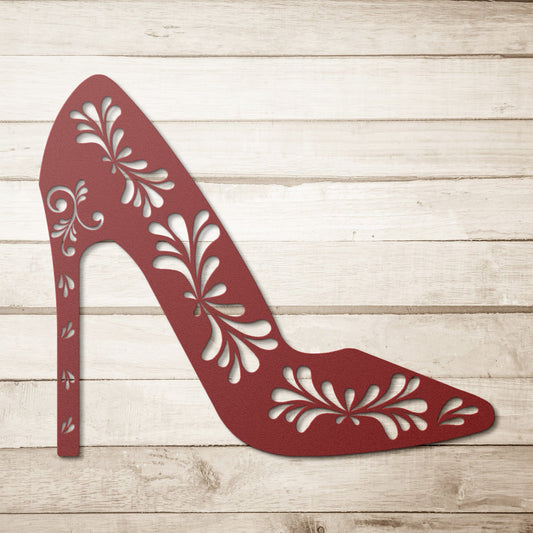 Shoe wall art with vintage pattern