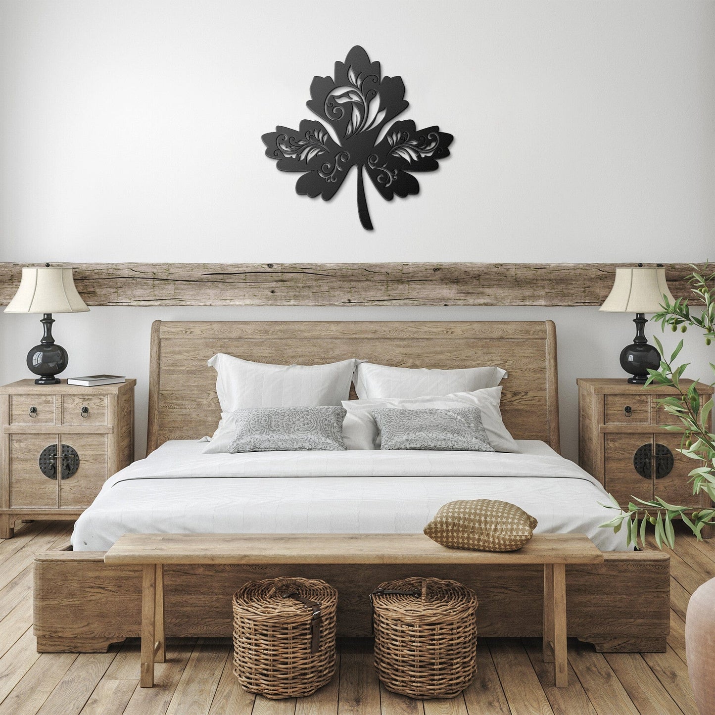 Intricate Maple leaf Decorative Metal Wall Art