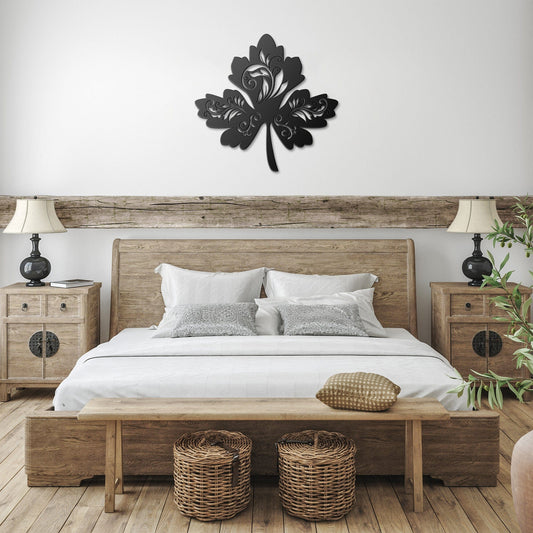 Intricate Maple leaf Decorative Metal Wall Art