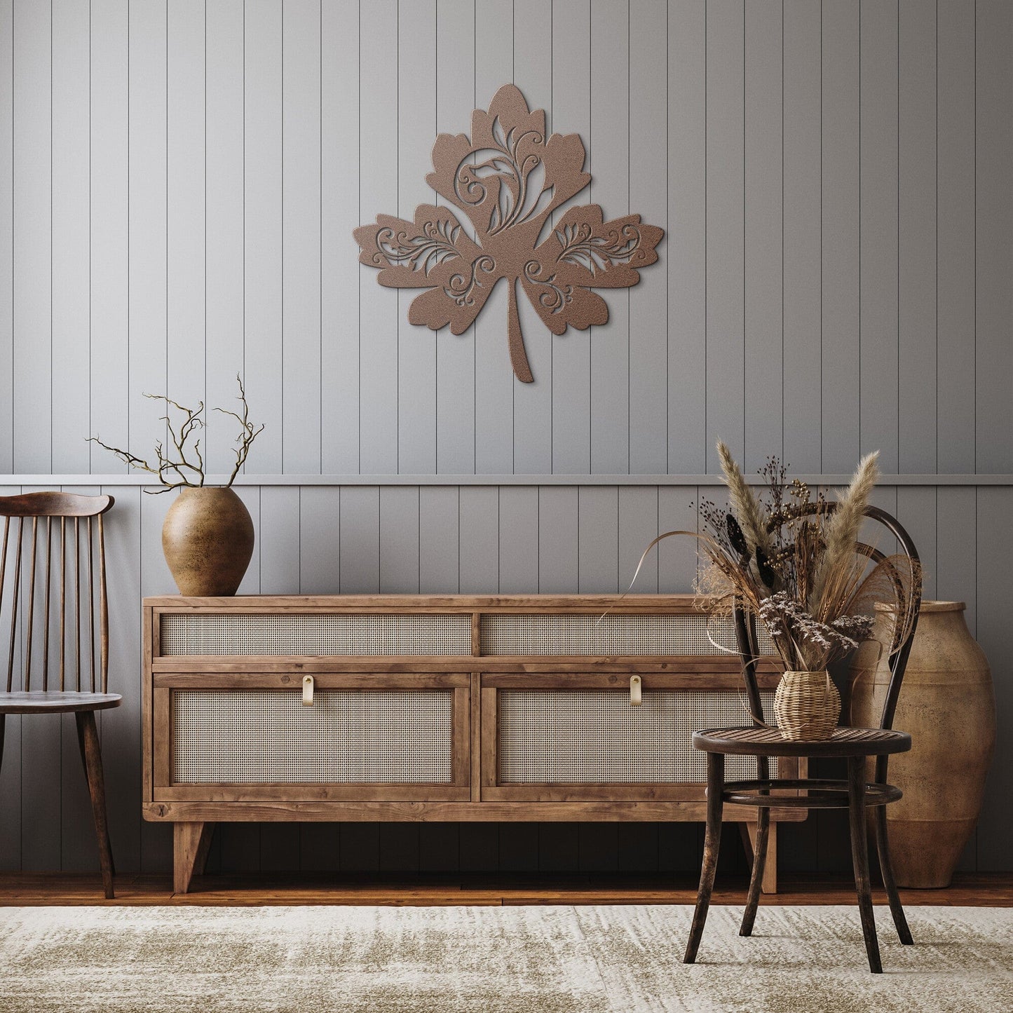 Intricate Maple leaf Decorative Metal Wall Art
