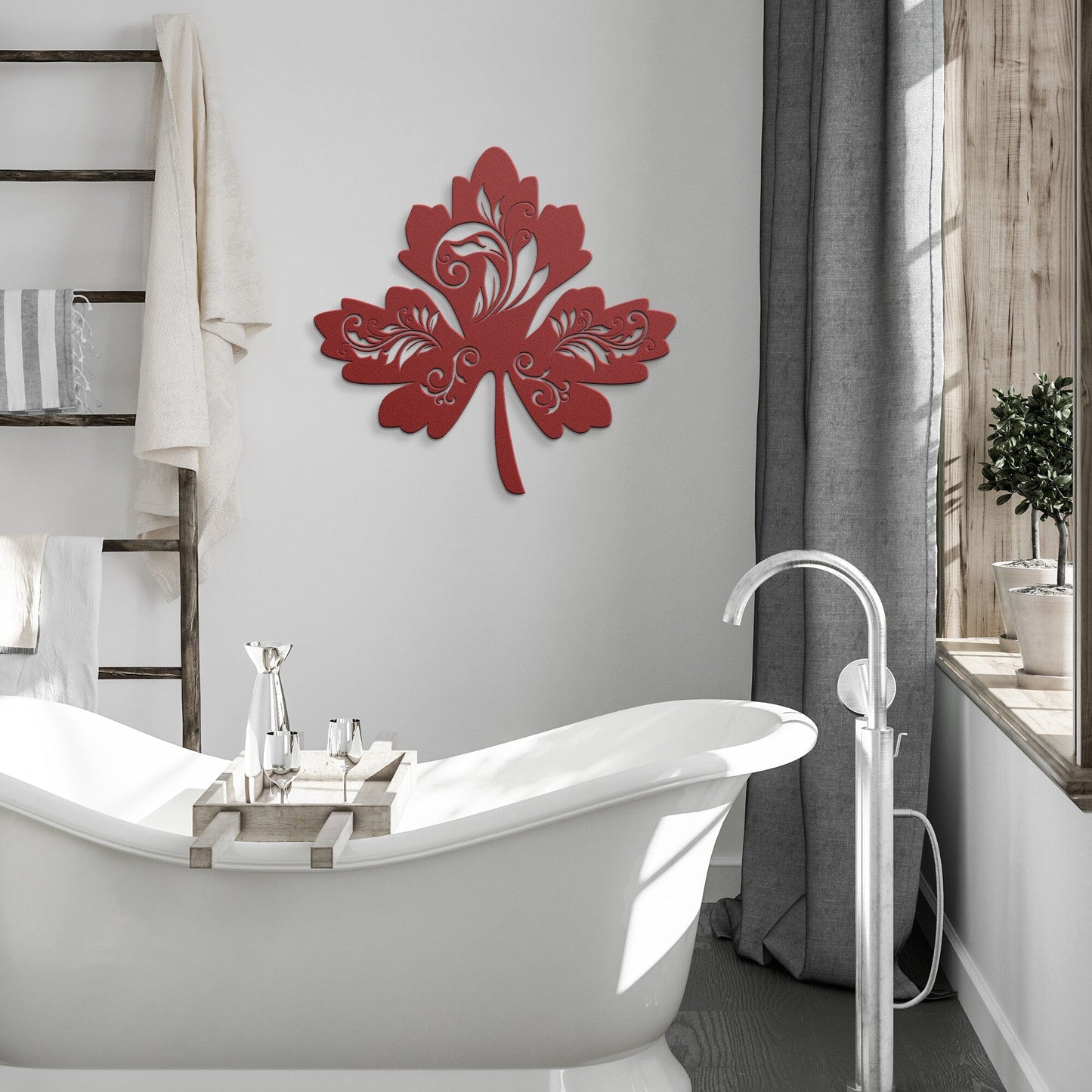 Intricate Maple leaf Decorative Metal Wall Art