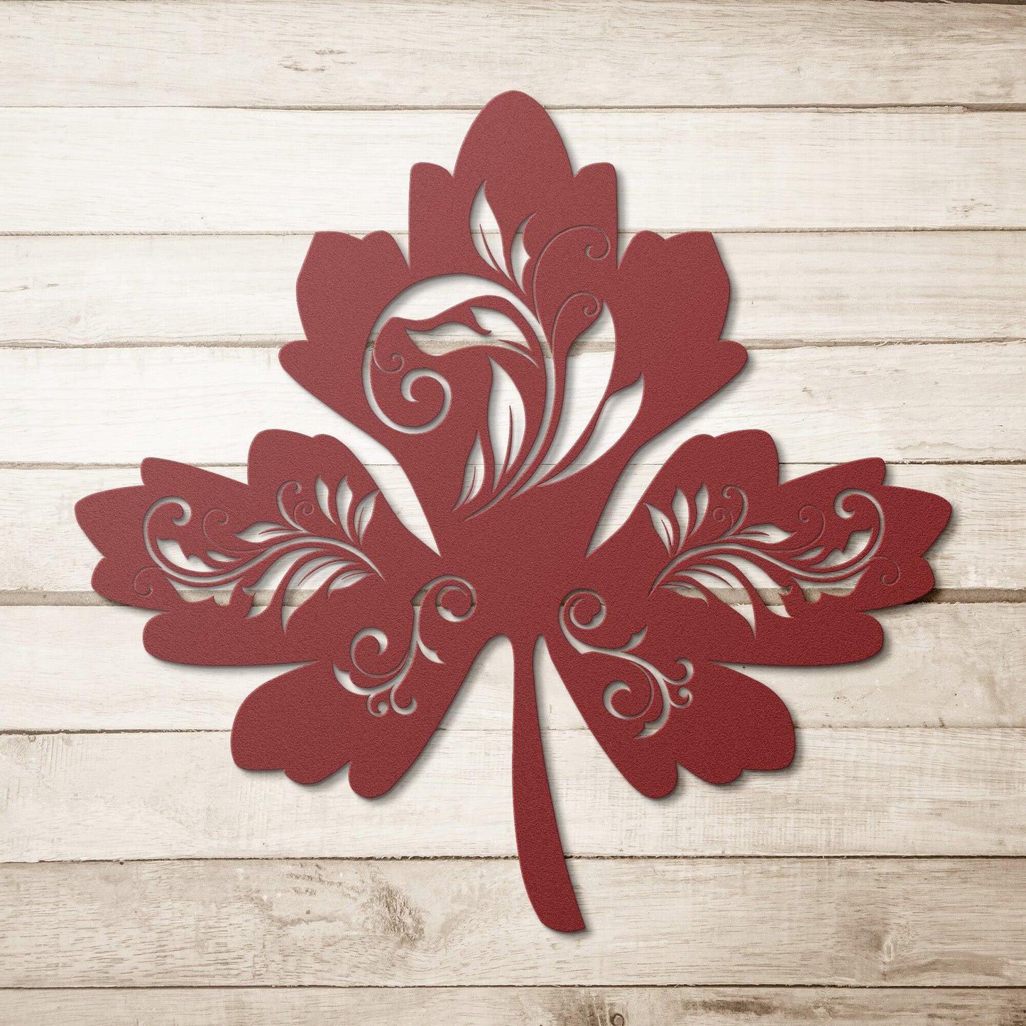 Intricate Maple leaf Decorative Metal Wall Art