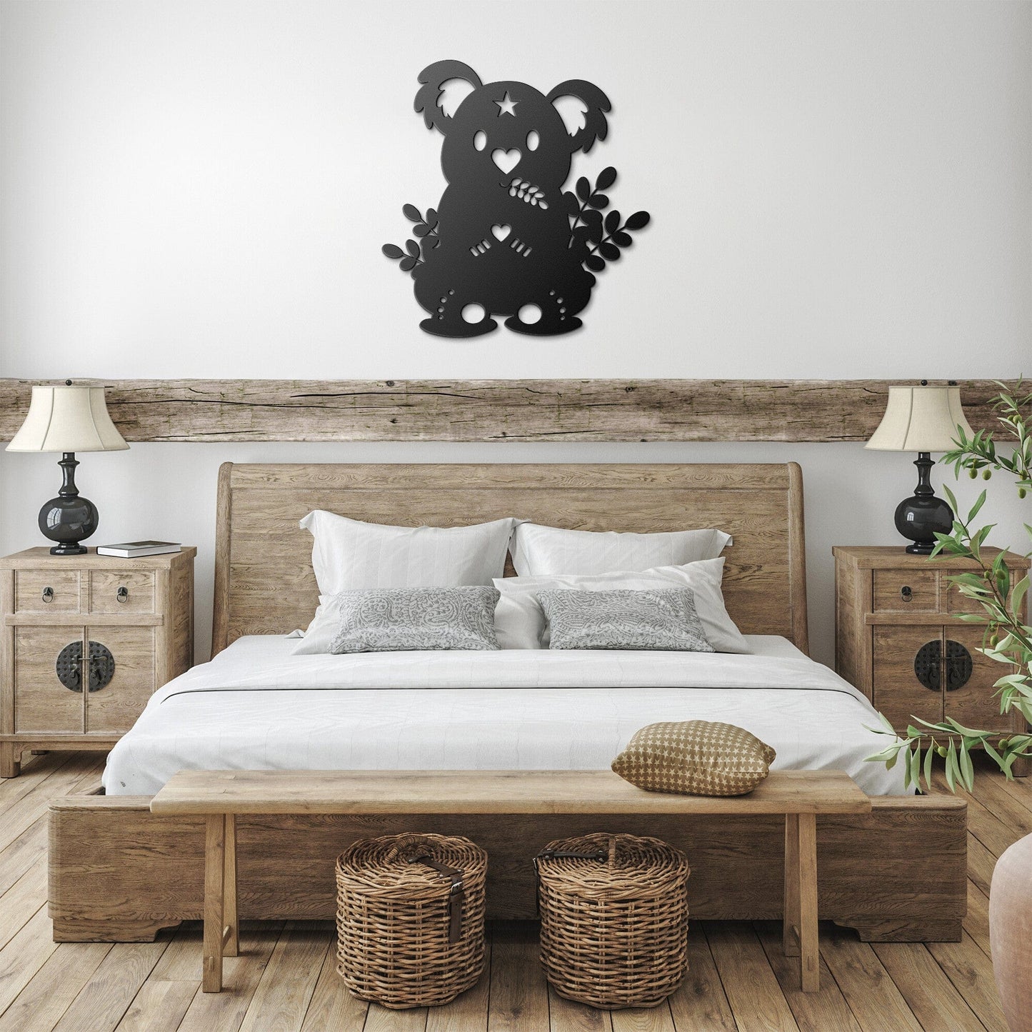 Koala bear nursery decorative metal wall art