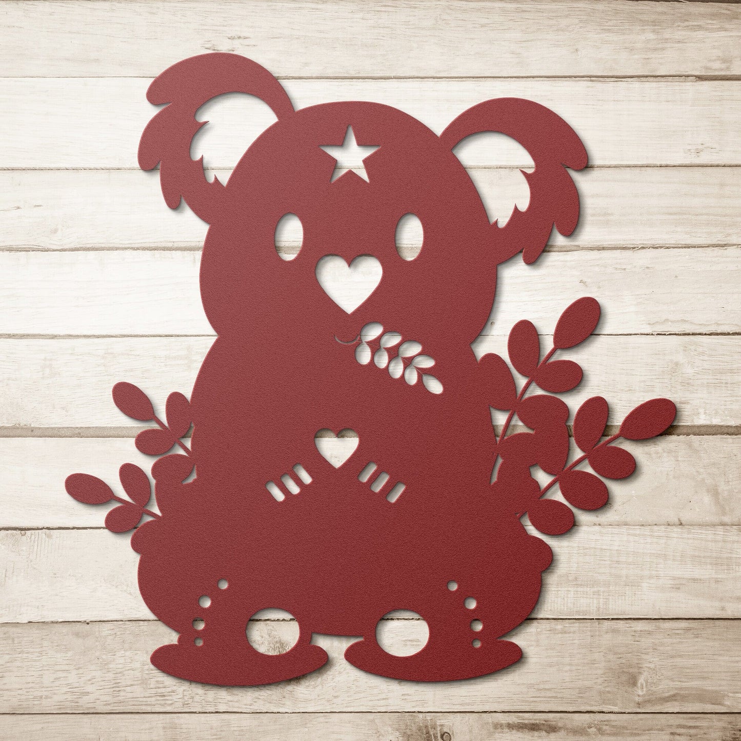 Koala bear nursery decorative metal wall art