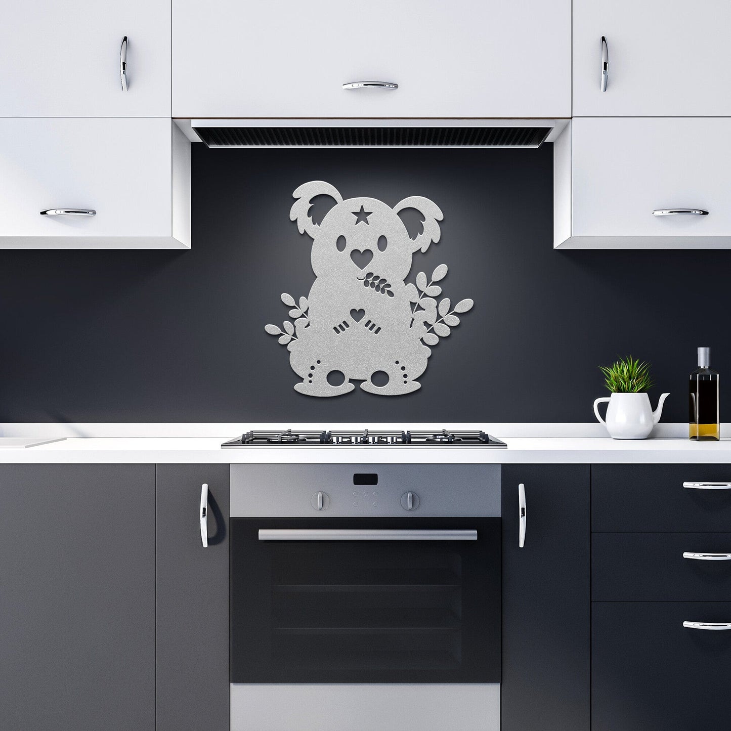Koala bear nursery decorative metal wall art