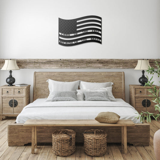 Land of the Free Because of the brave Sign