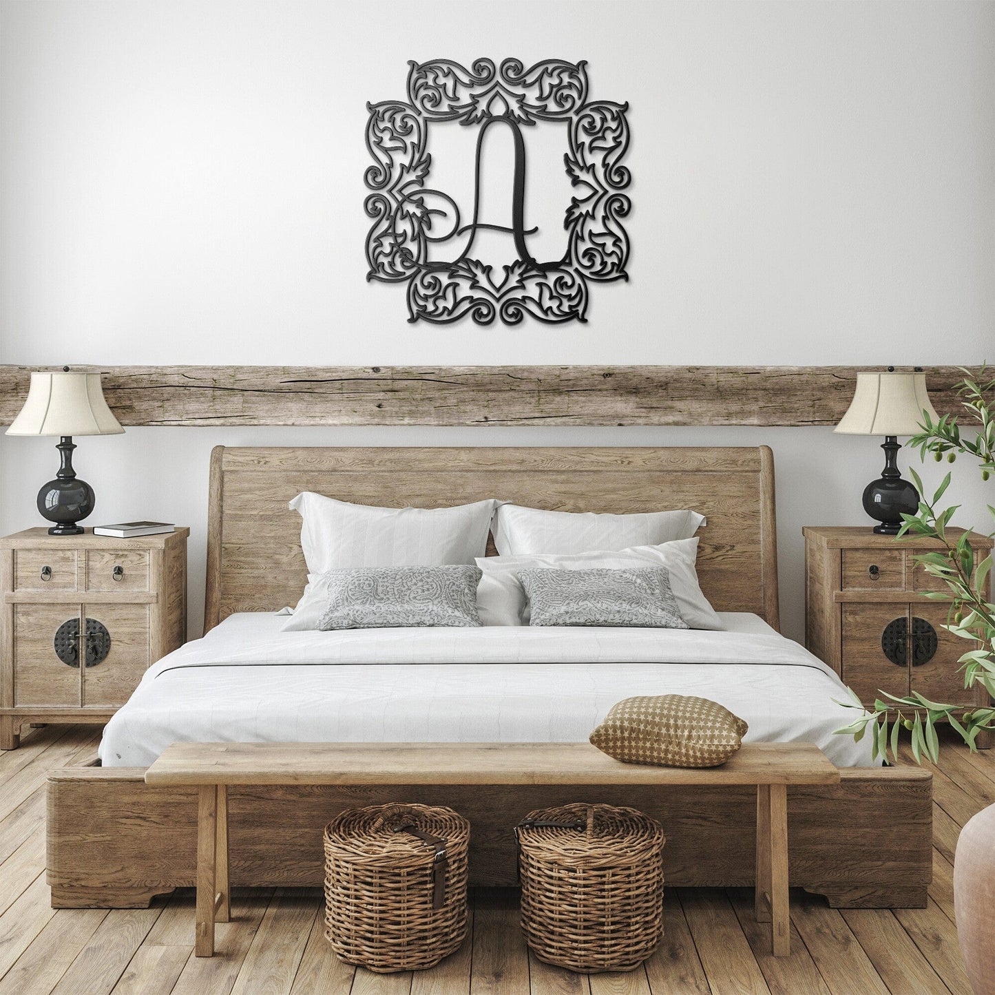Ornate Monogram Framed Letter 'A'