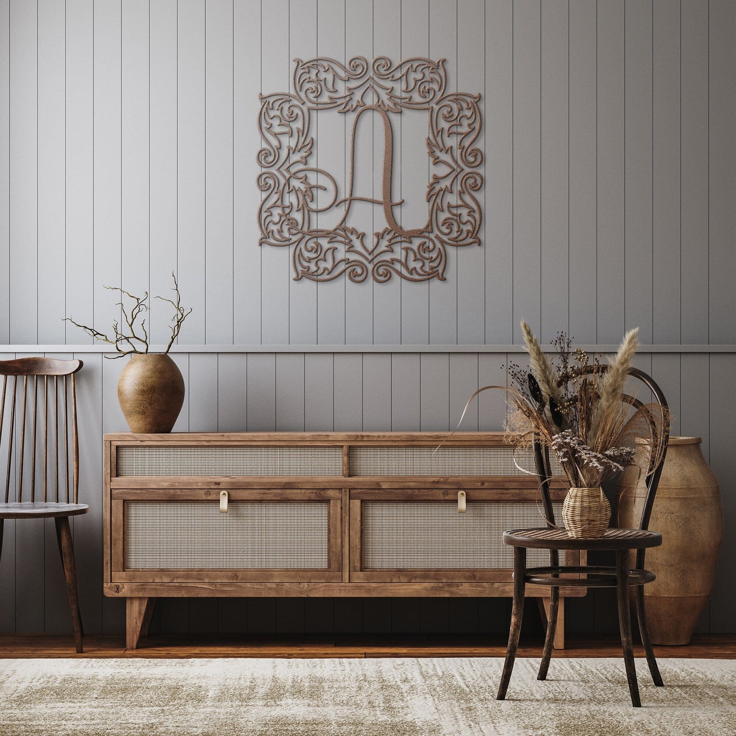 Ornate Monogram Framed Letter 'A'