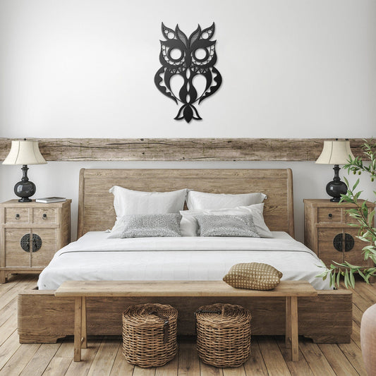 Line Art Owl Decorative Metal Wall Art