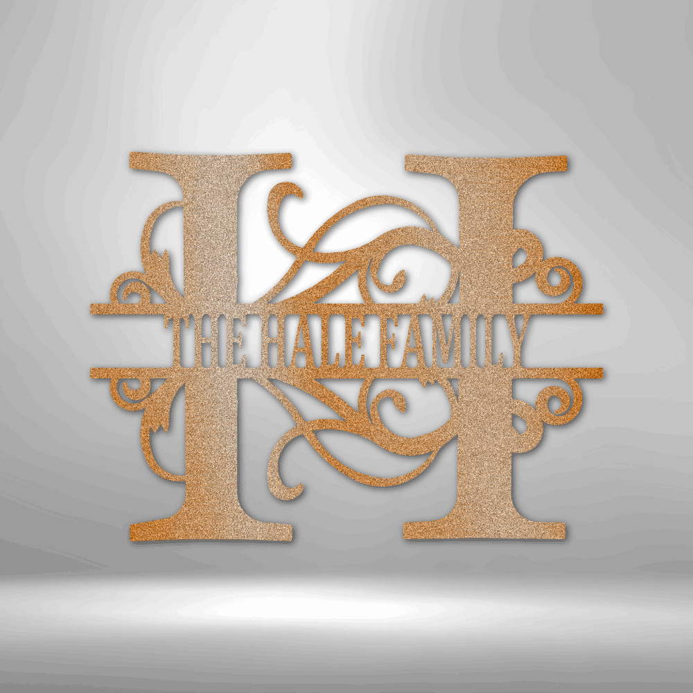 Split Sign Thing Split Letter Monogram - Steel Sign – Mooi Metal Art