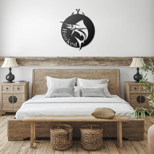 Marlin Fish Personalised fish metal wall art