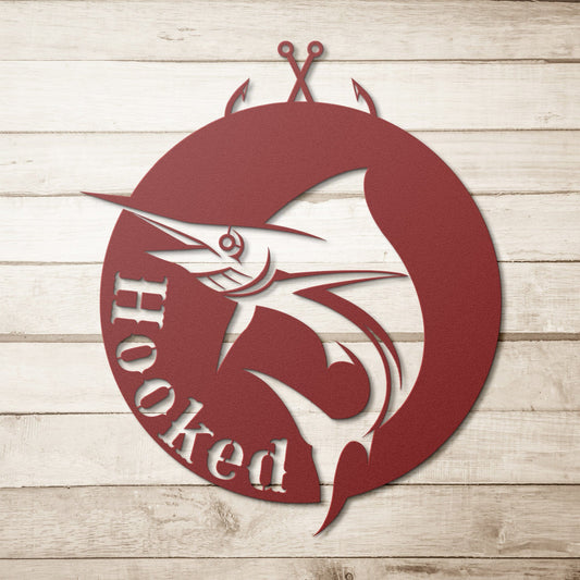Marlin Fish Personalised fish metal wall art
