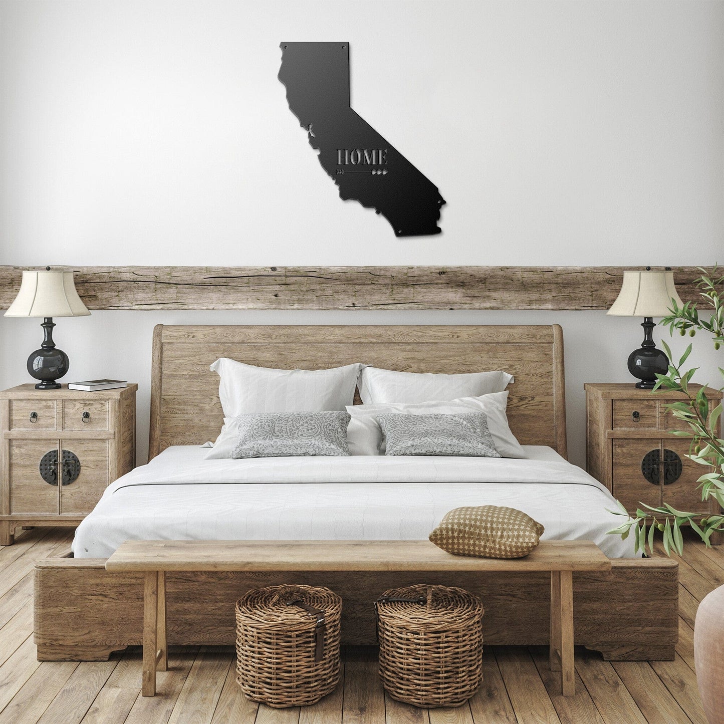 Metal State Wall Art Sign