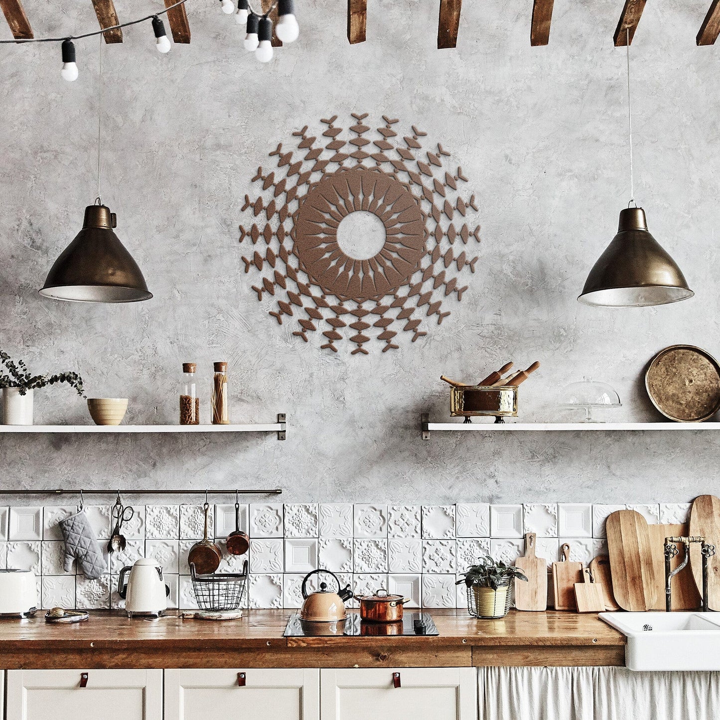 Metal Sun decor for wall