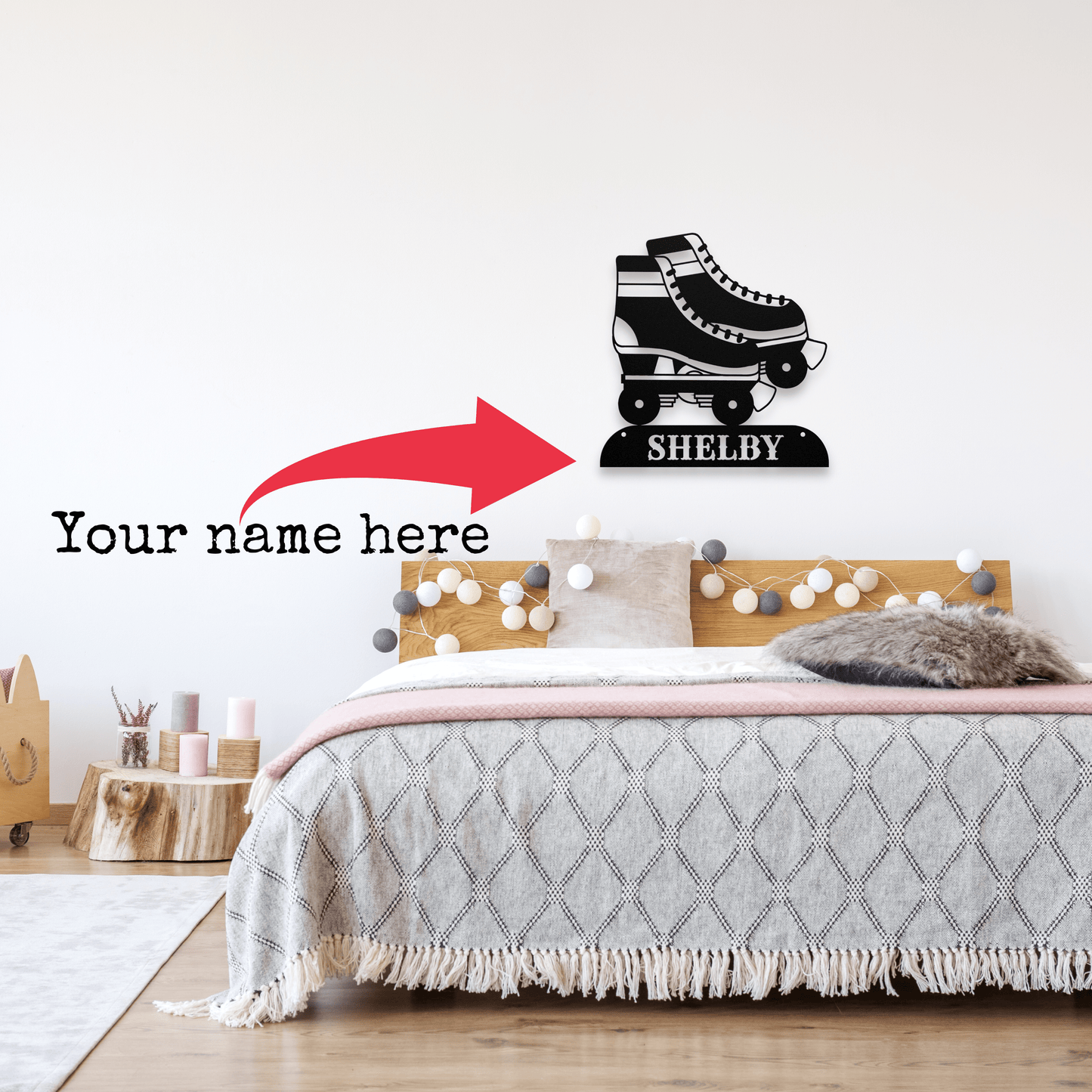 Roller Skate-Roller Derby Personalized Sign