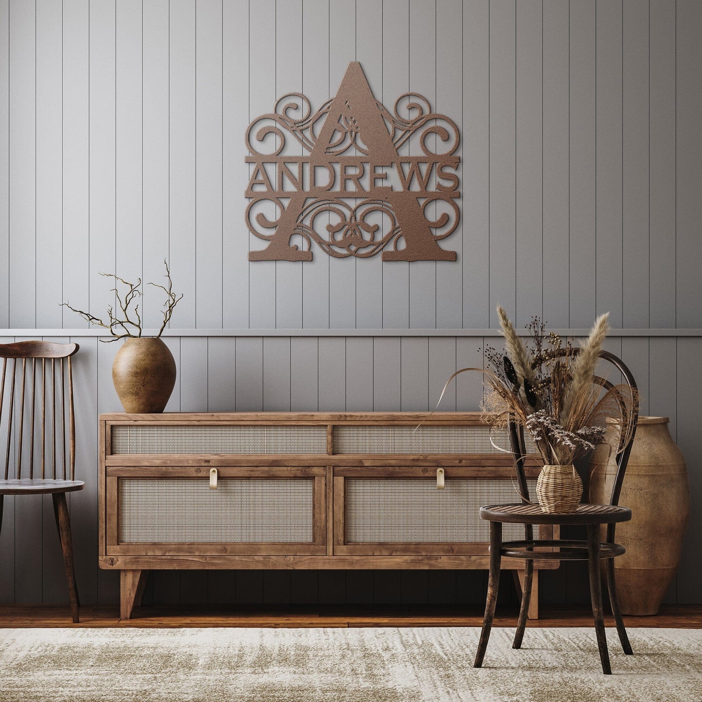 Monogram Personalized metal signs for home, Outdoor