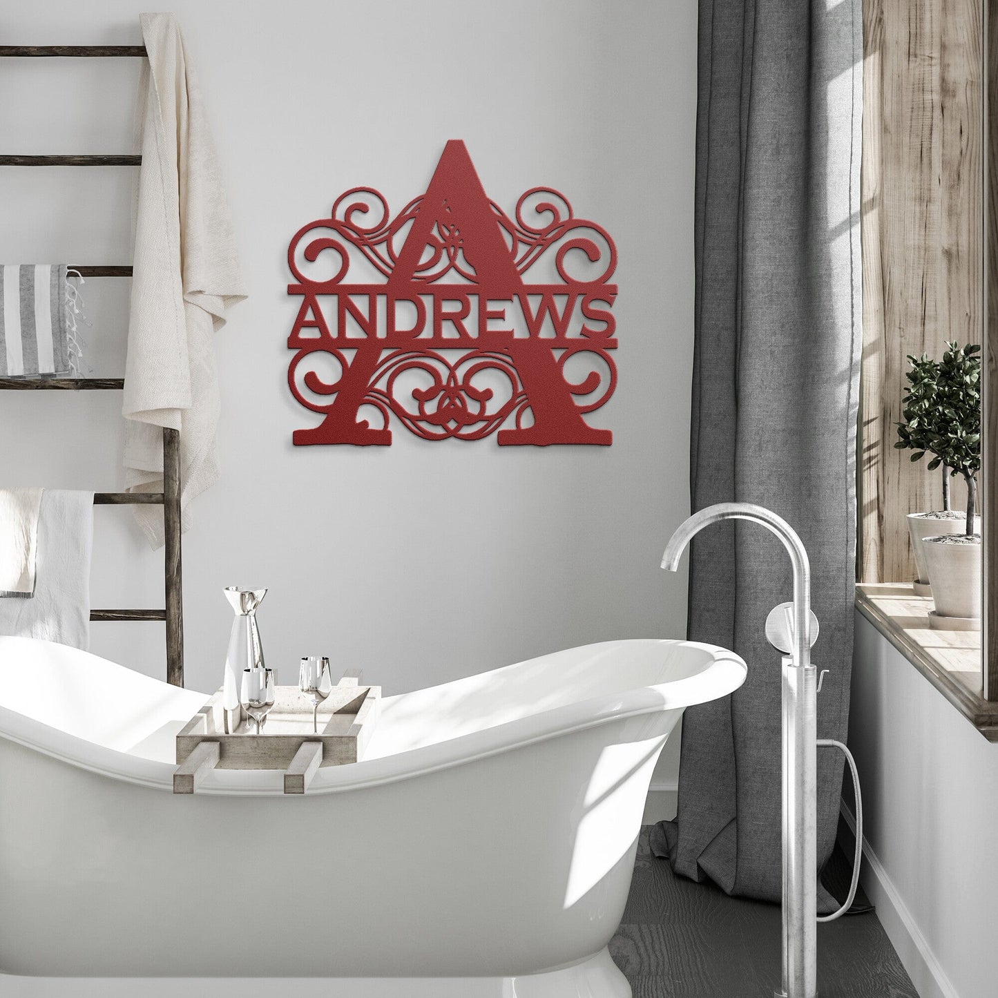 Monogram Personalized metal signs for home, Outdoor