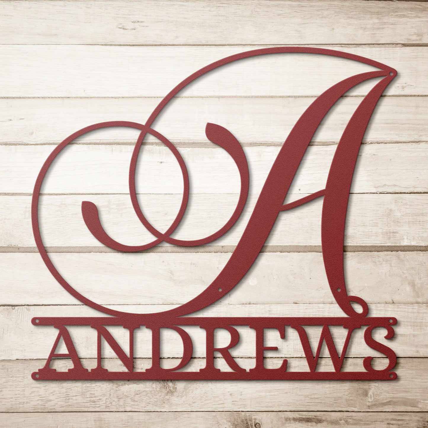 Monogrammed Metal Signs