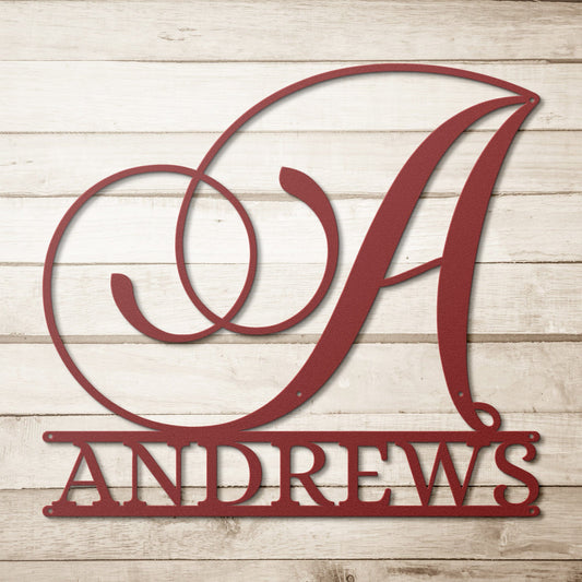Monogrammed Metal Signs
