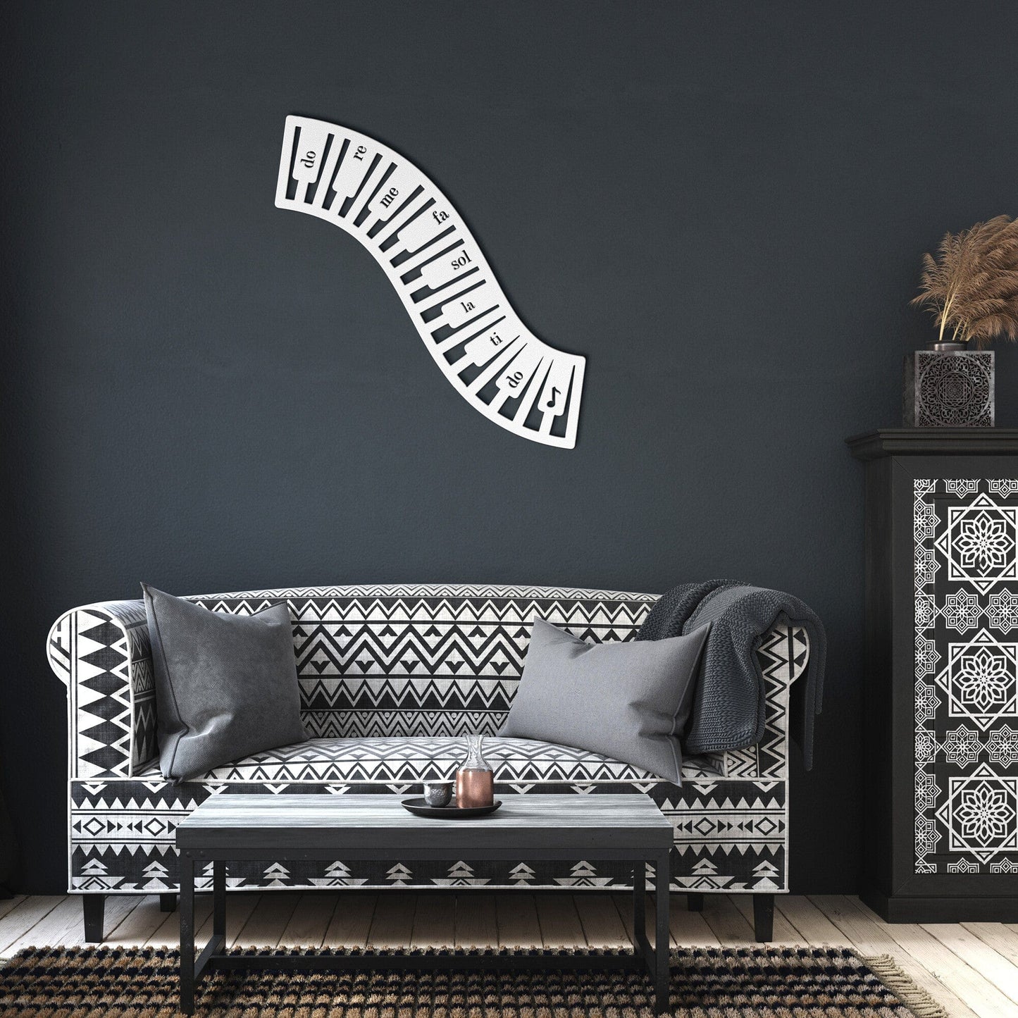 Musical Notes keyboard Decorative Metal wall art