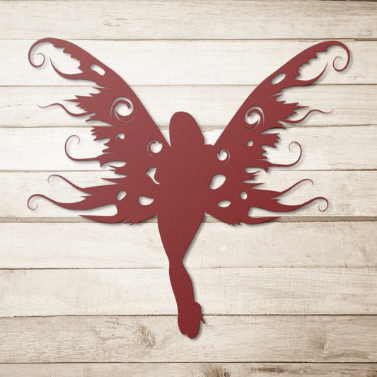 Mystical fairy with butterfly wings Metal art