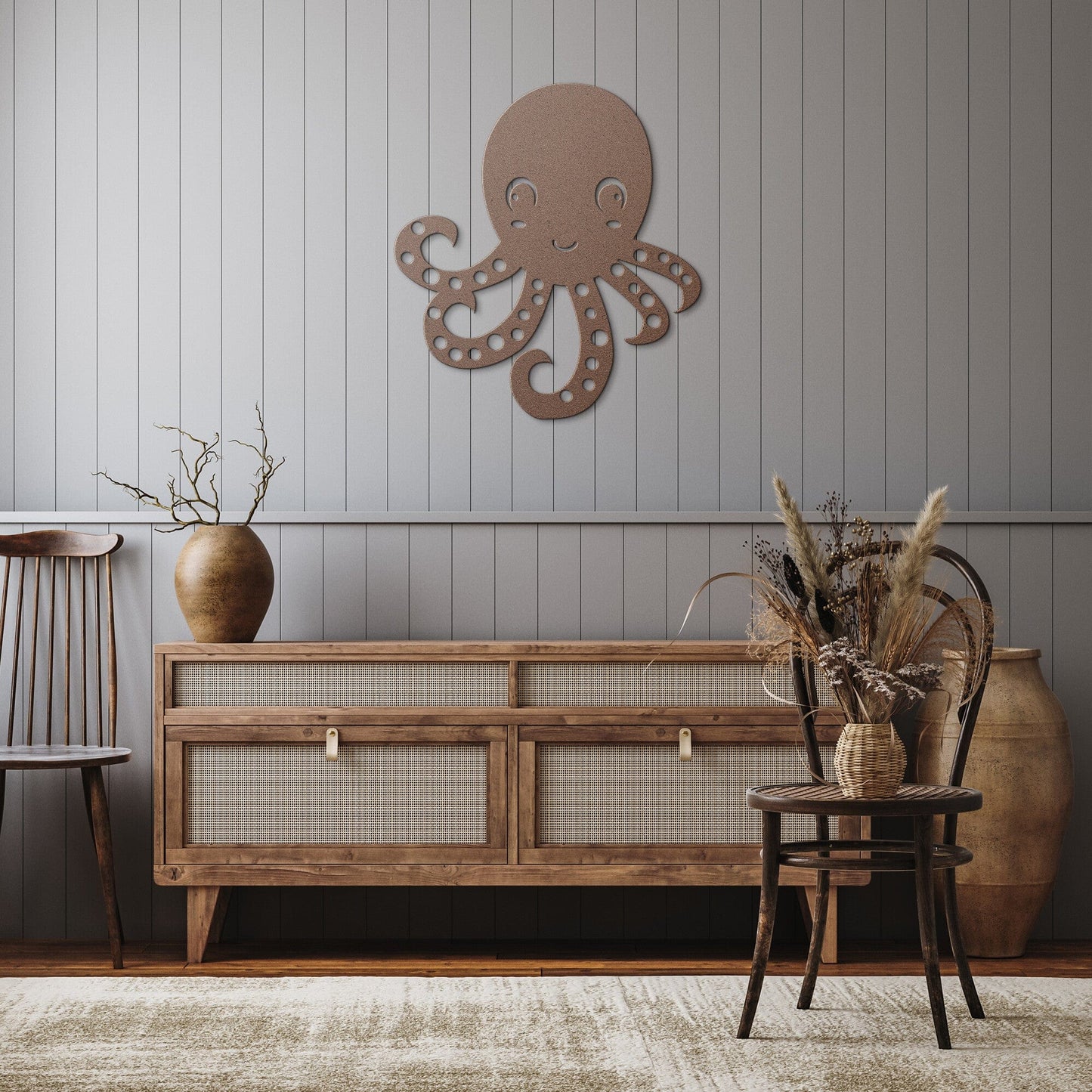 Octopus Nursery Decorative Metal Wall Art