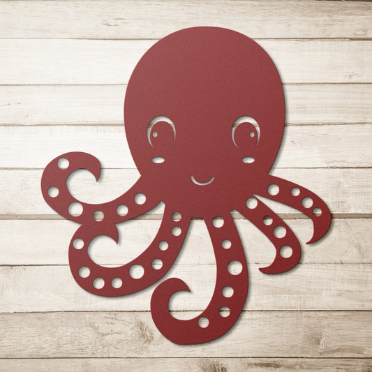 Octopus Nursery Decorative Metal Wall Art