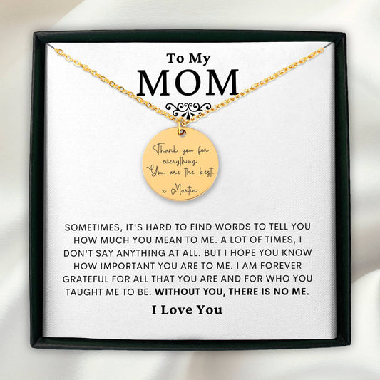 Actual handwriting Mom Necklace, Handwriting on necklace, Mom necklace personalized, Mama Necklace Gold