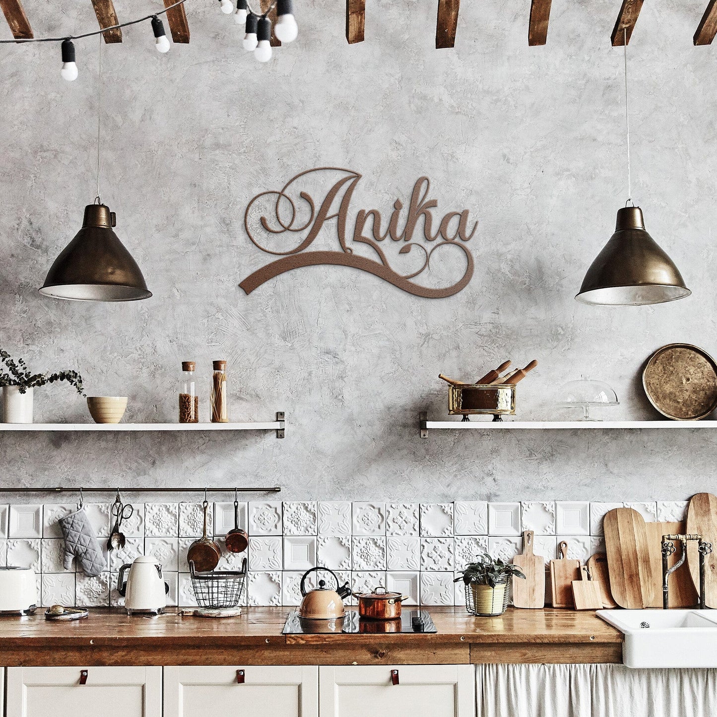 Personalized Custom Name Metal Wall Sign