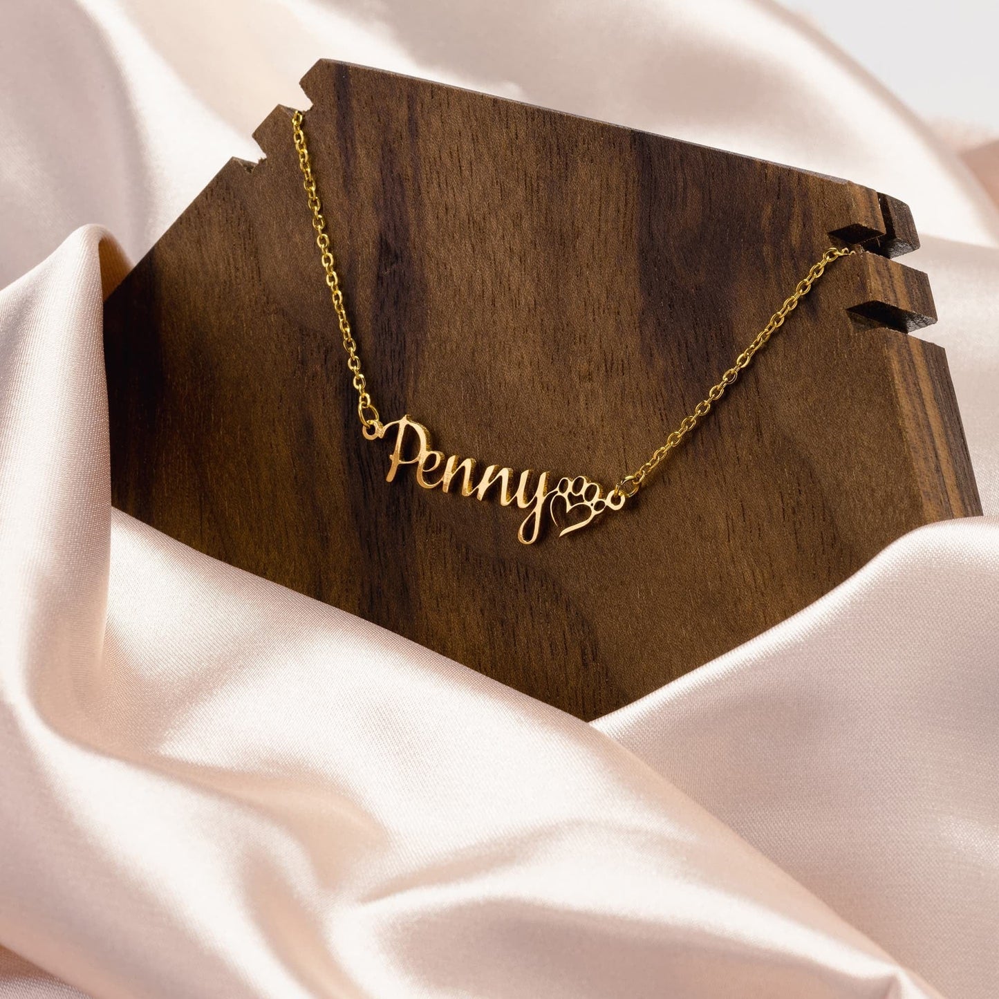 Personalized Dog Mom Name Necklace, Dog Mom Jewelry, Silver Custom Name Necklace