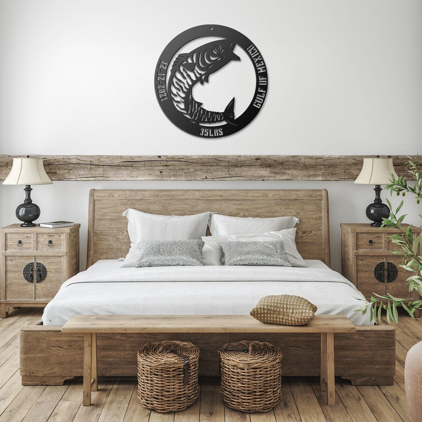 Personalized Wahoo metal fish art wall decor