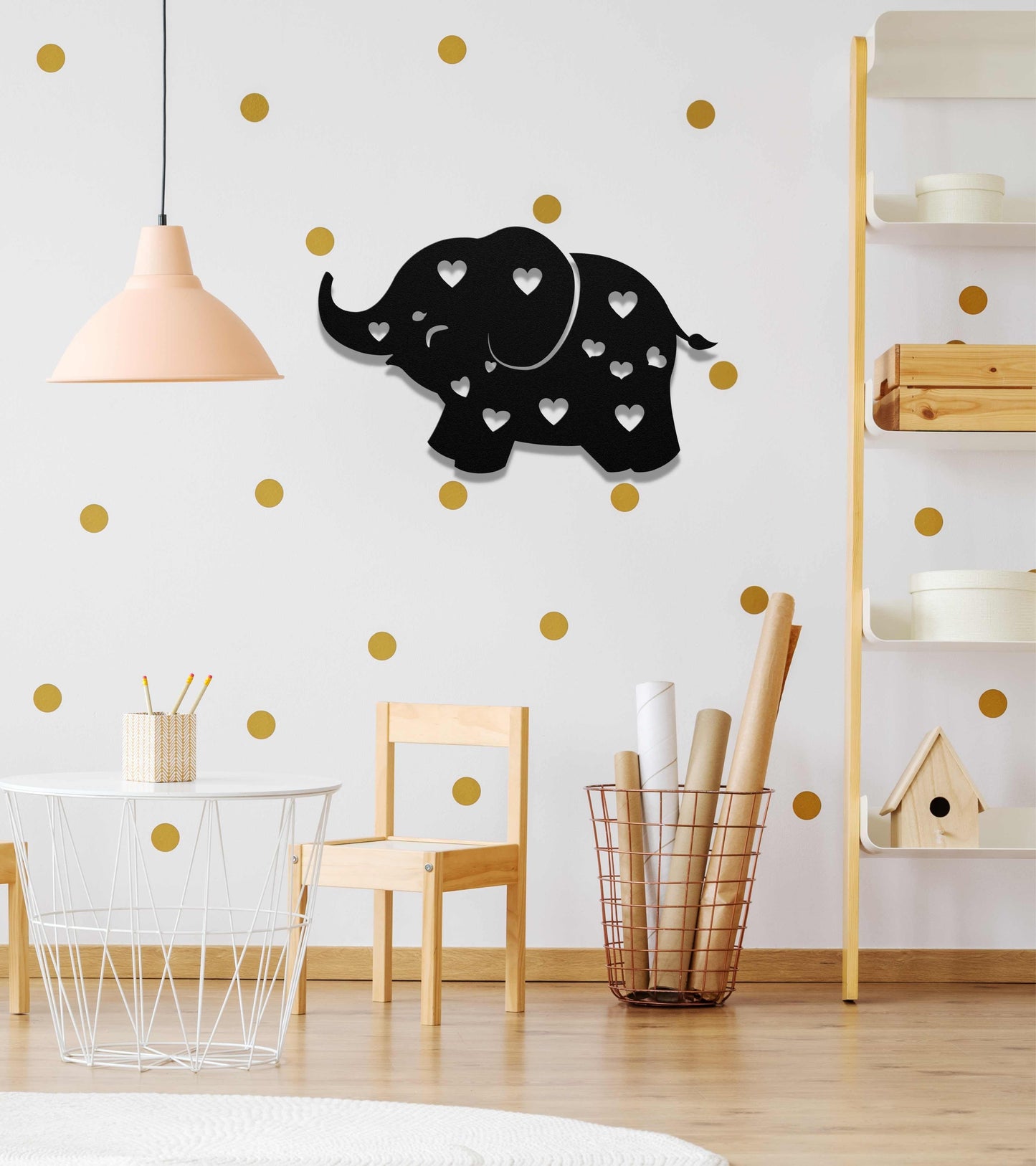 Baby Elephant Nursery Decorative Metal Wall art