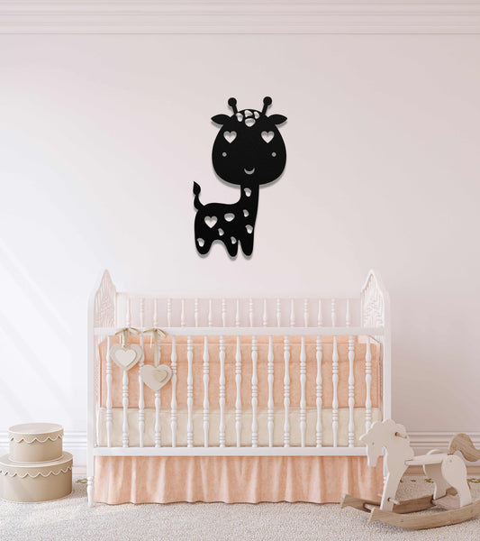 Baby Giraffe Nursery Decorative Metal Wall Art