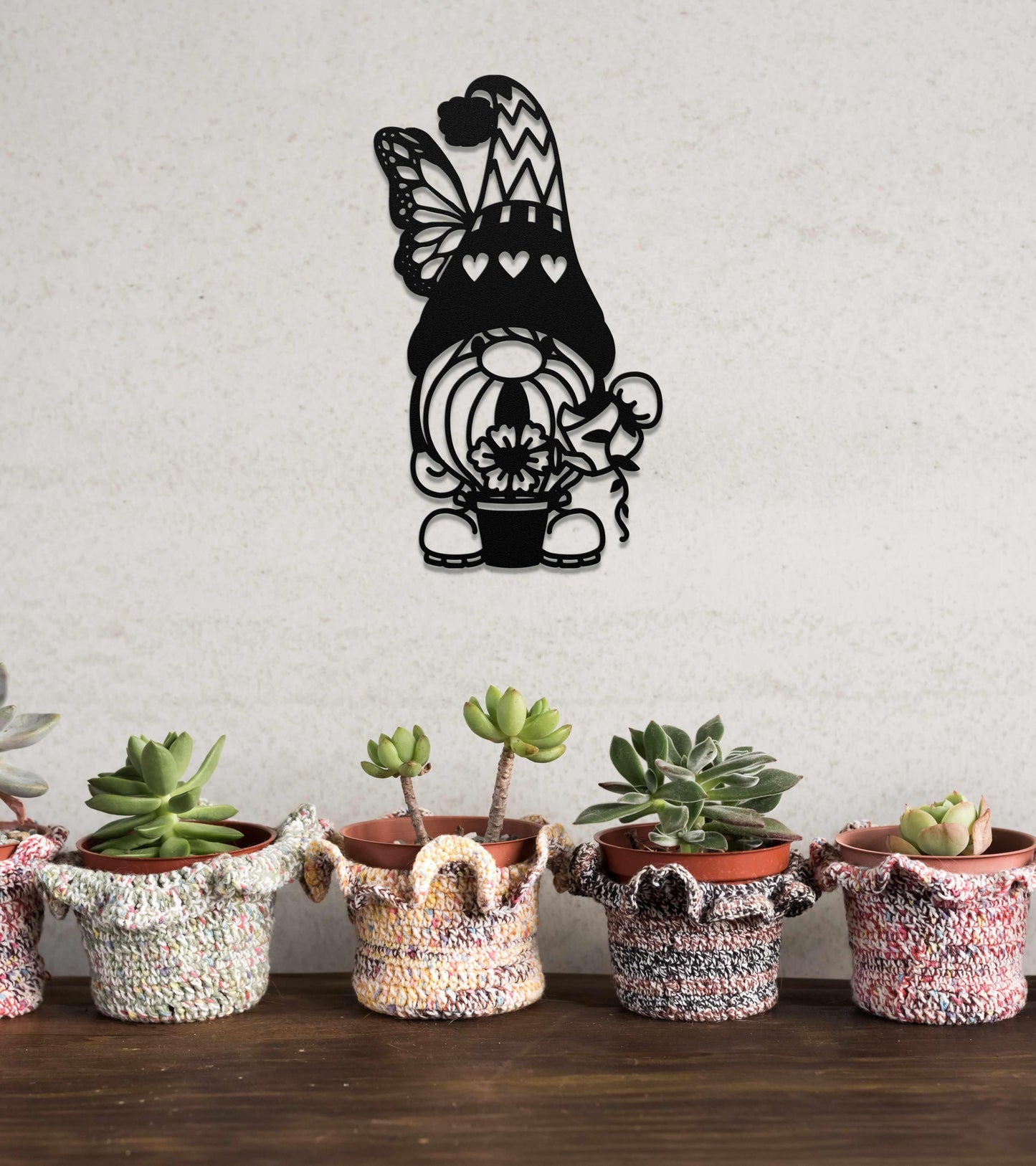 Gardner Gnome Garden Metal wall art
