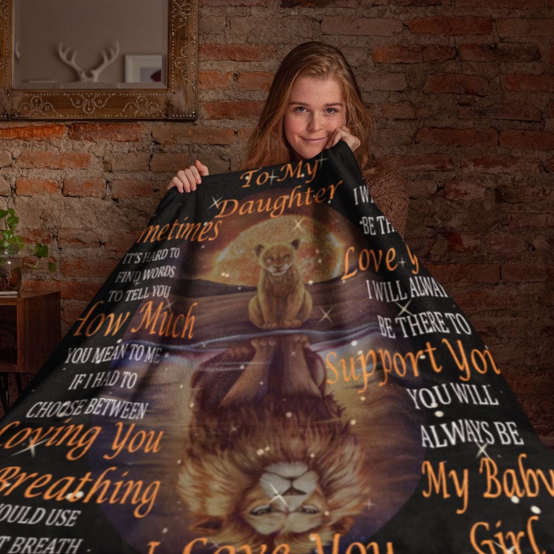 Daughter Lion Blanket
