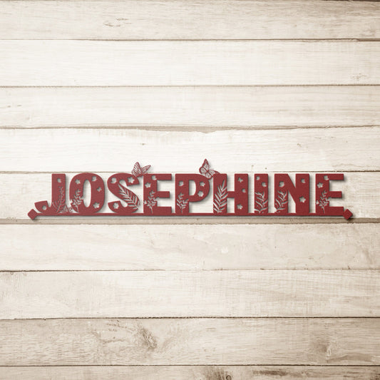 Personalized Name sign with flowers