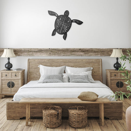 Tribal Turtle Metal Wall art